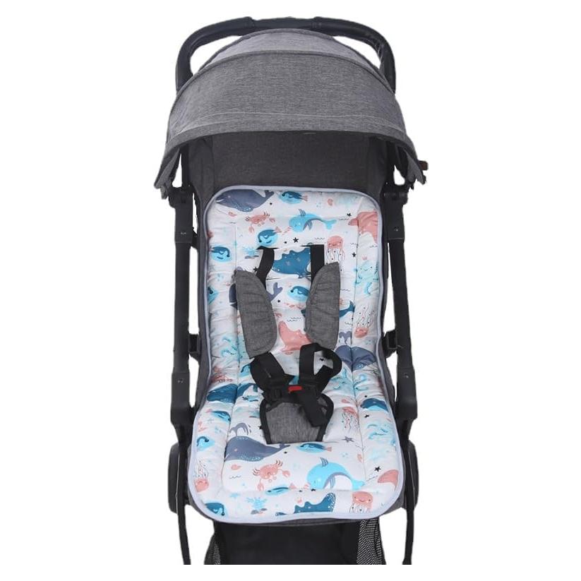 Almohadilla para Asiento de Cochecito Universal Bebé Algodón 33x75cm