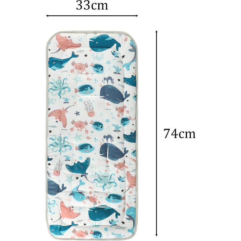 Almohadilla para Asiento de Cochecito Universal Bebé Algodón 33x75cm