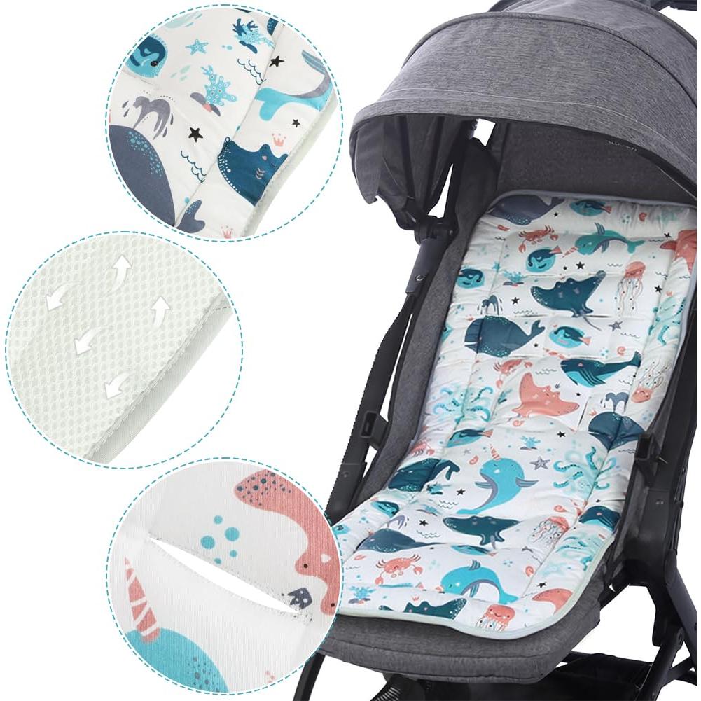 Almohadilla para Asiento de Cochecito Universal Bebé Algodón 33x75cm