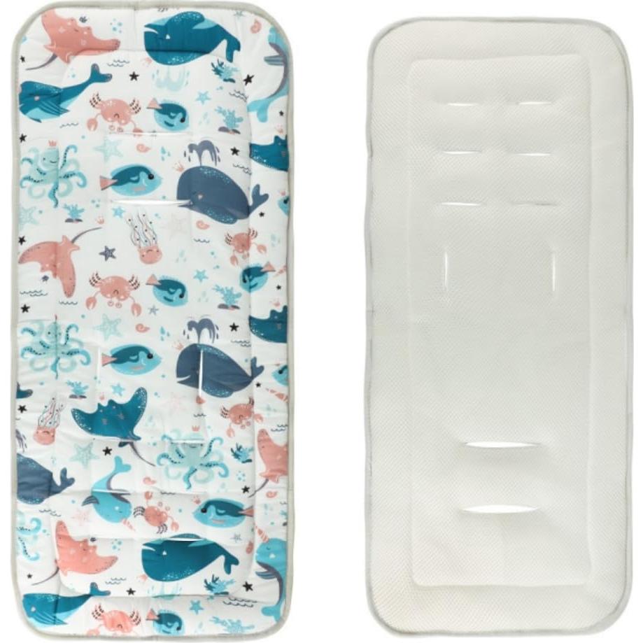 Almohadilla para Asiento de Cochecito Universal Bebé Algodón 33x75cm