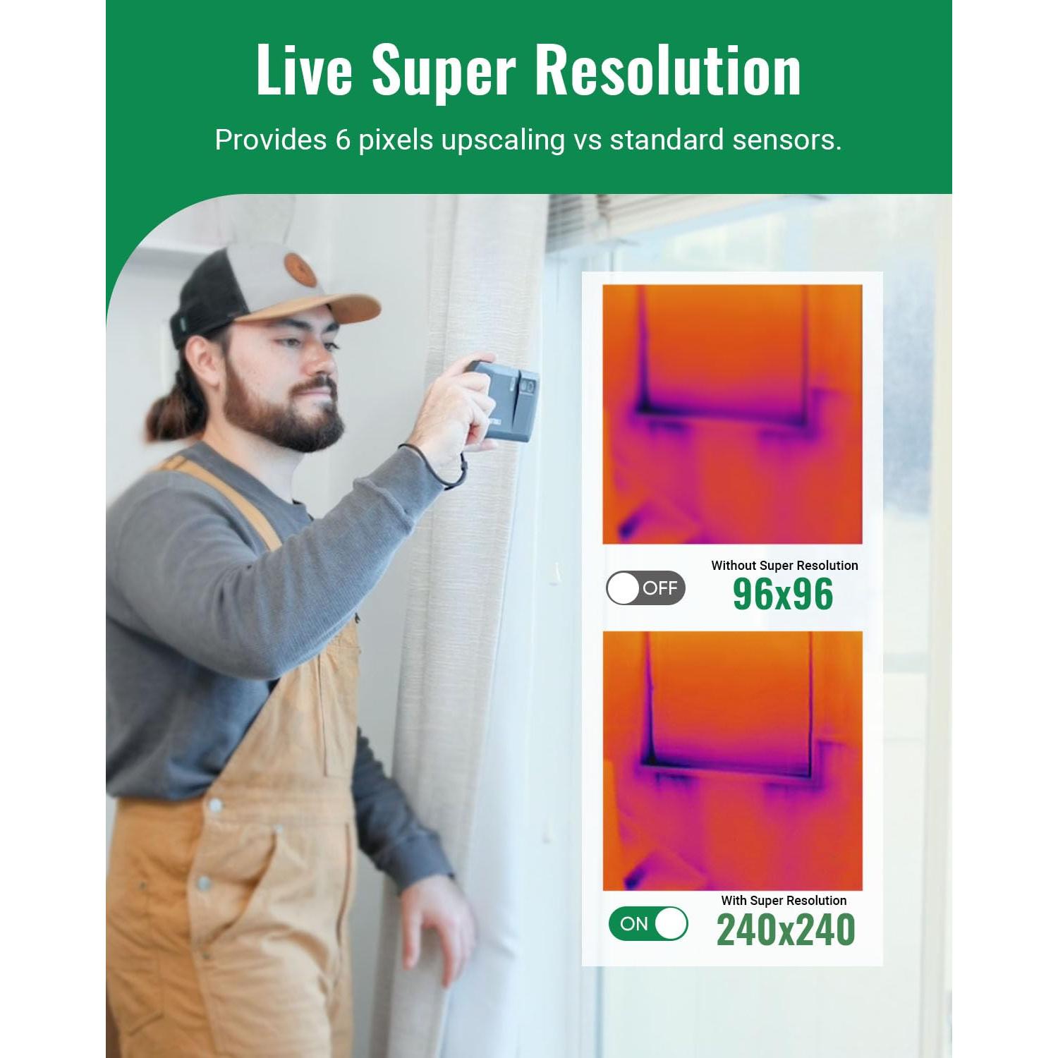 Cámara Térmica HSFTOOLS HP96, 240x240, Pantalla 3.5"