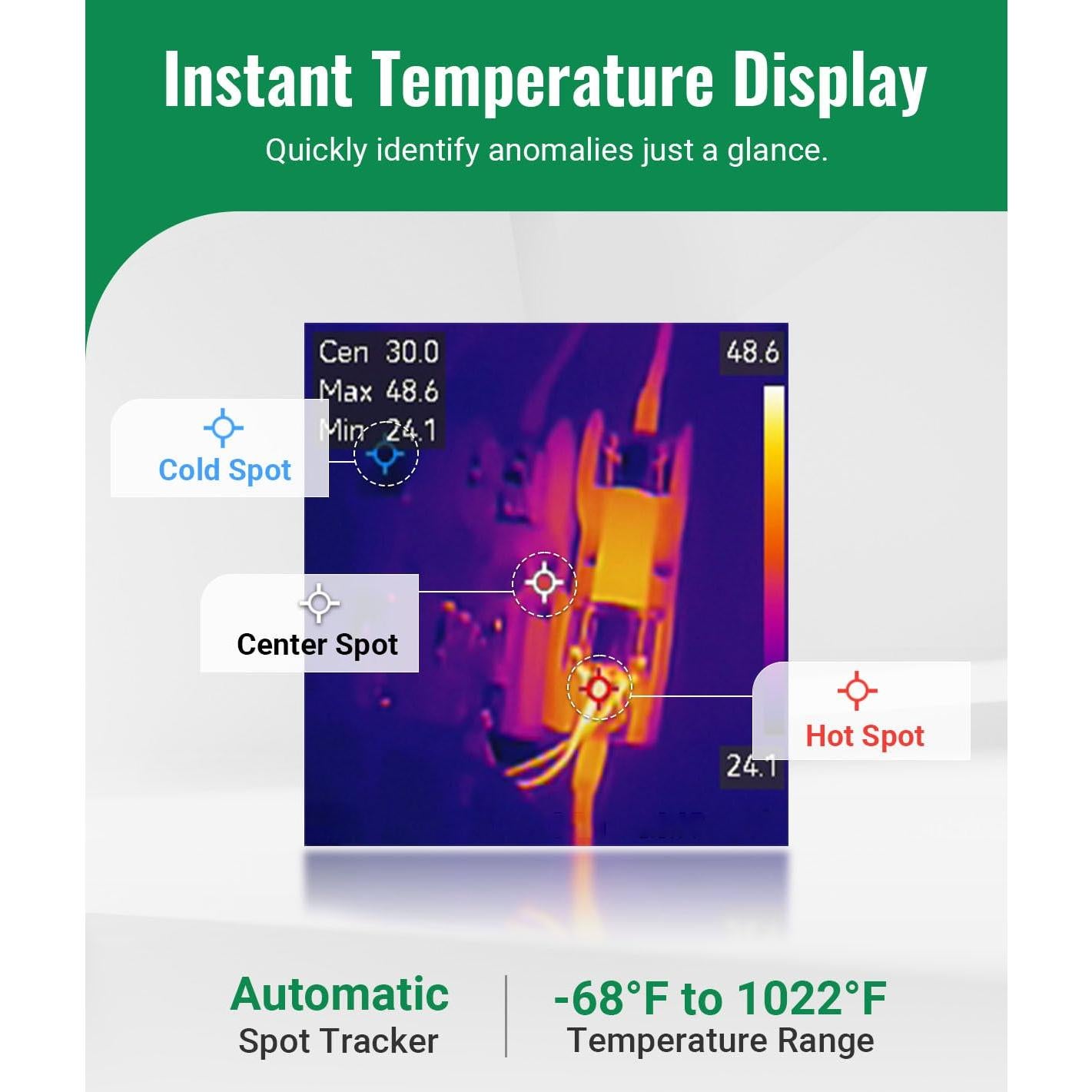 Cámara Térmica HSFTOOLS HP96, 240x240, Pantalla 3.5"