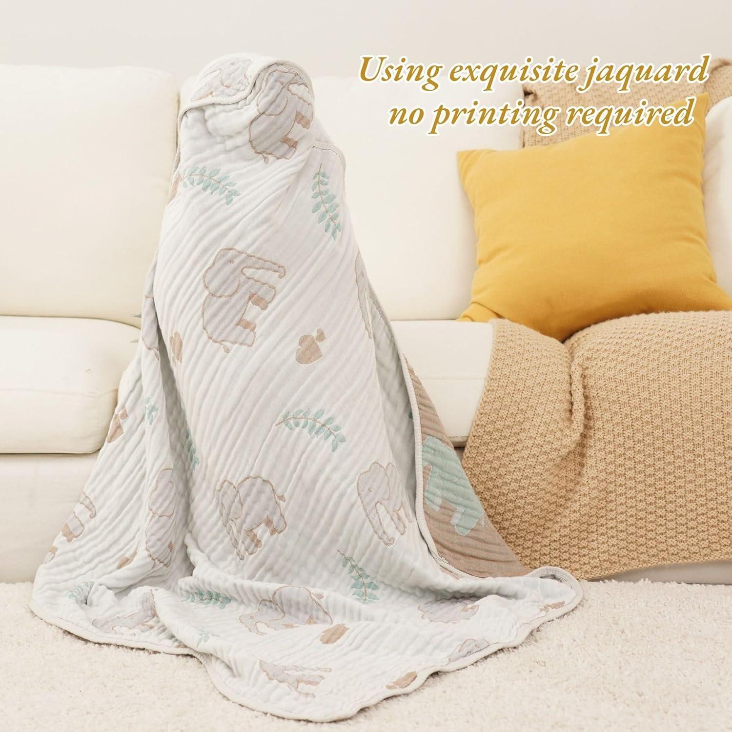 Toalla con Capucha HardNok de Muselina 81x81 cm Elefante