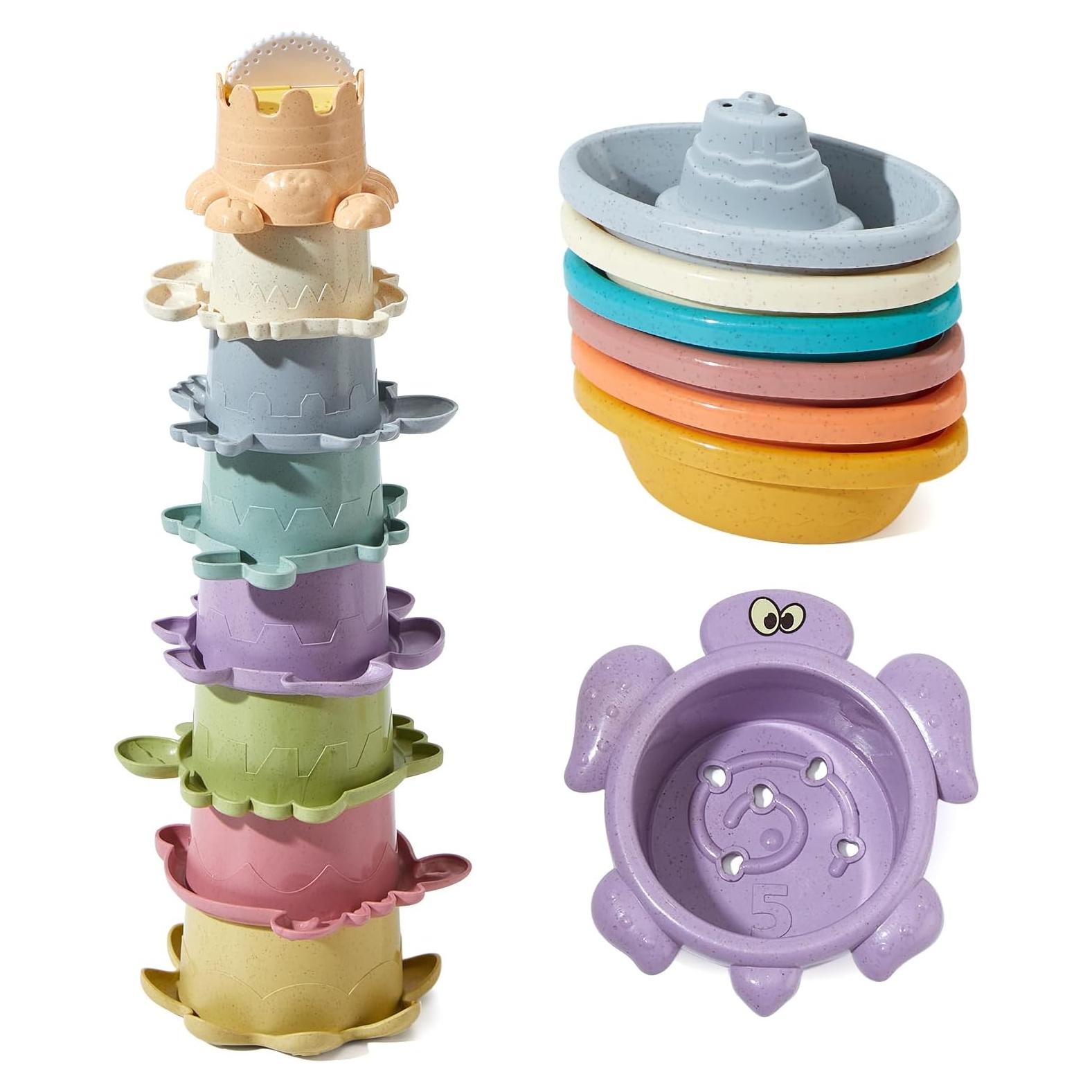 Juguetes de Baño para Bebés AMCHSURI 14 PCS Coloridos