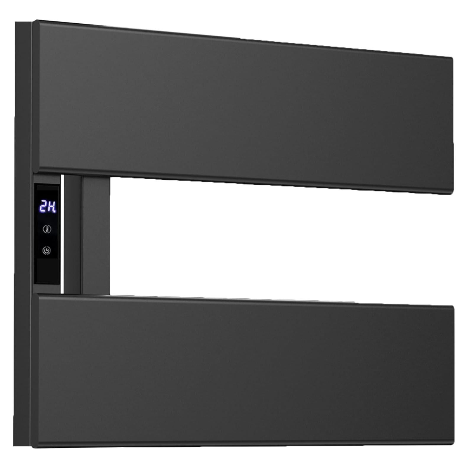 Soporte de Toallas Calentado Eléctrico EIKANIOS 2Bar Negro