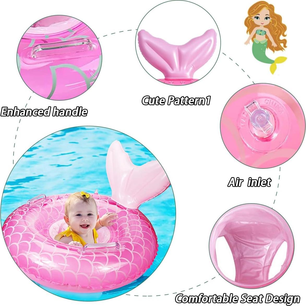 Flotador Inflable para Bebés UMBWORLD Sirena Rosa 20kg