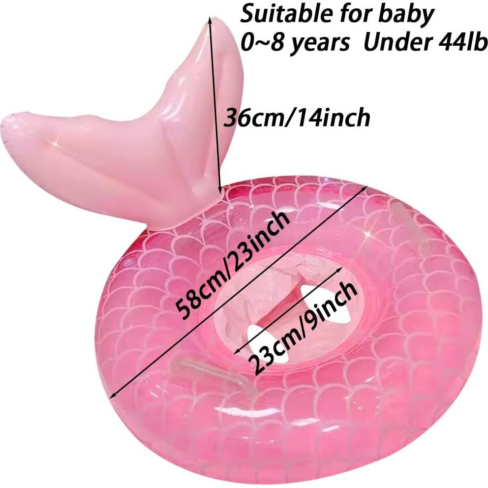 Flotador Inflable para Bebés UMBWORLD Sirena Rosa 20kg