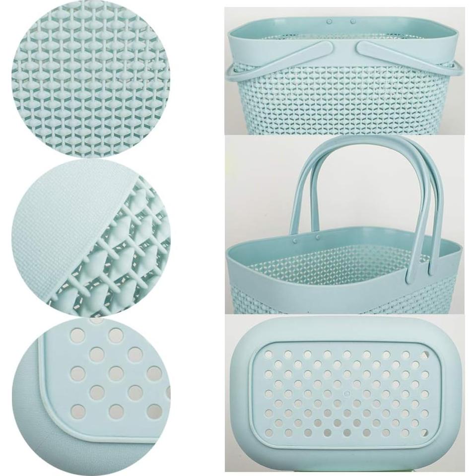 Cesta de Almacenamiento Plástico UUJOLY 31.75x19.05x17.78cm Verde