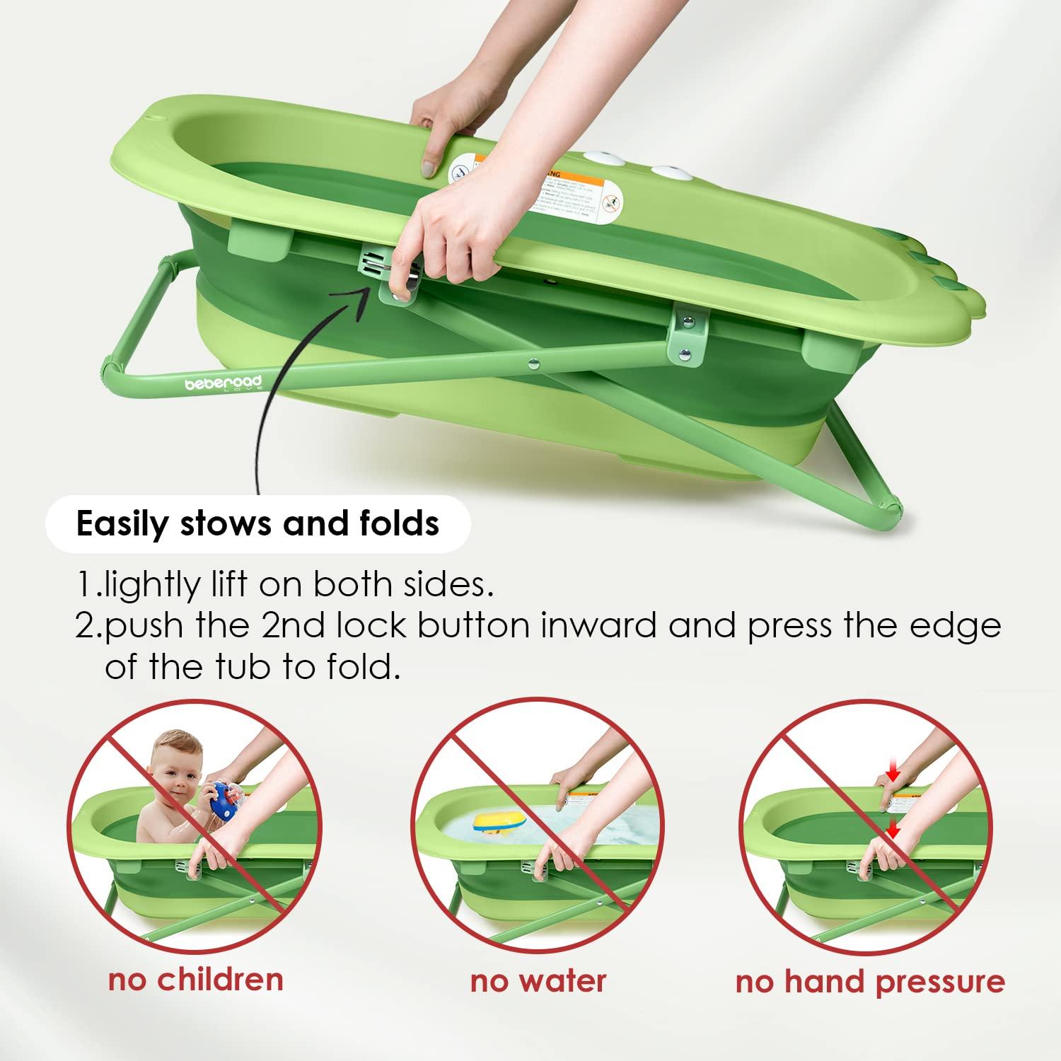 Bañera Plegable Beberoad Love Verde para Bebés y Niños