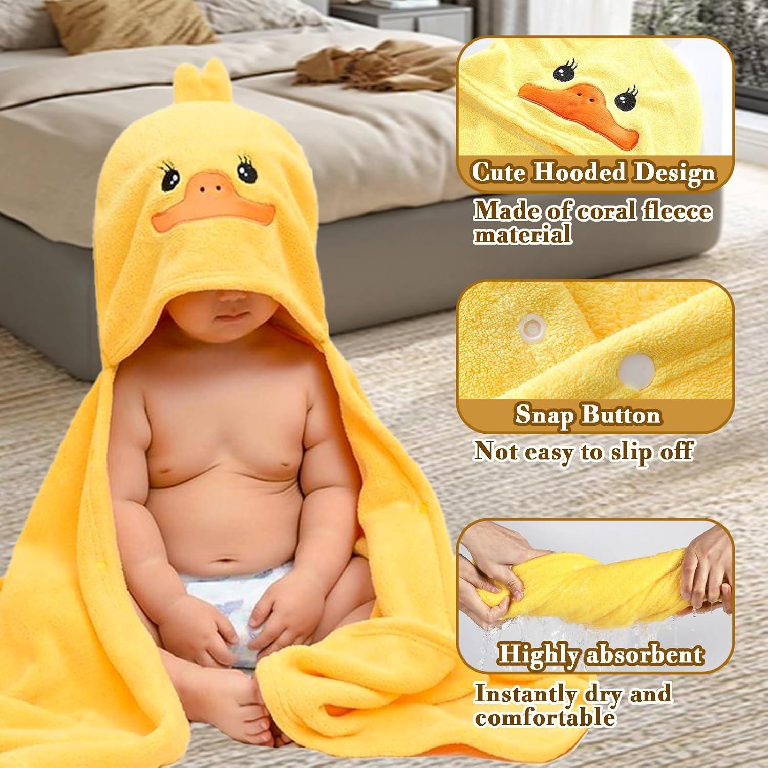 Toallas con Capucha FOINEMYED 2-Pack Bebés Suaves 69.85x139.7cm