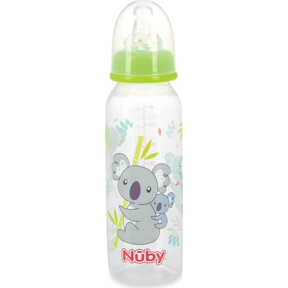 Botella Estándar Nuby 8 Onzas Libre de BPA con Pezón Medio