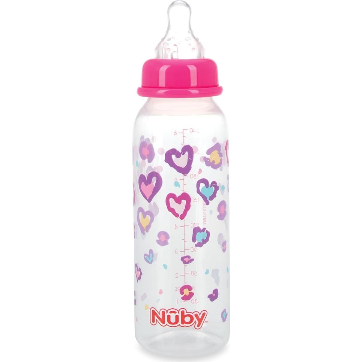 Botella Estándar Nuby 8 Onzas Libre de BPA con Pezón Medio