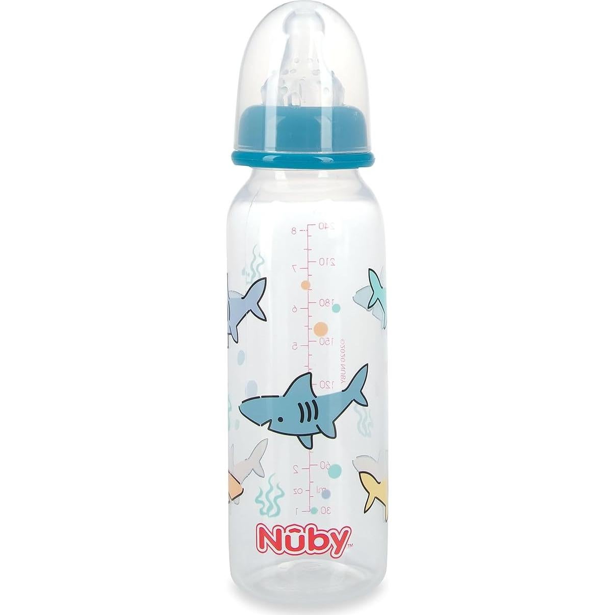 Botella Estándar Nuby 8 Onzas Libre de BPA con Pezón Medio