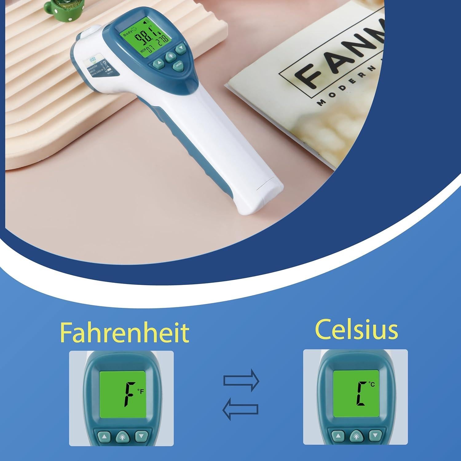 Termómetro Digital Infrarrojo Elate Sin Contacto para Bebés y Adultos