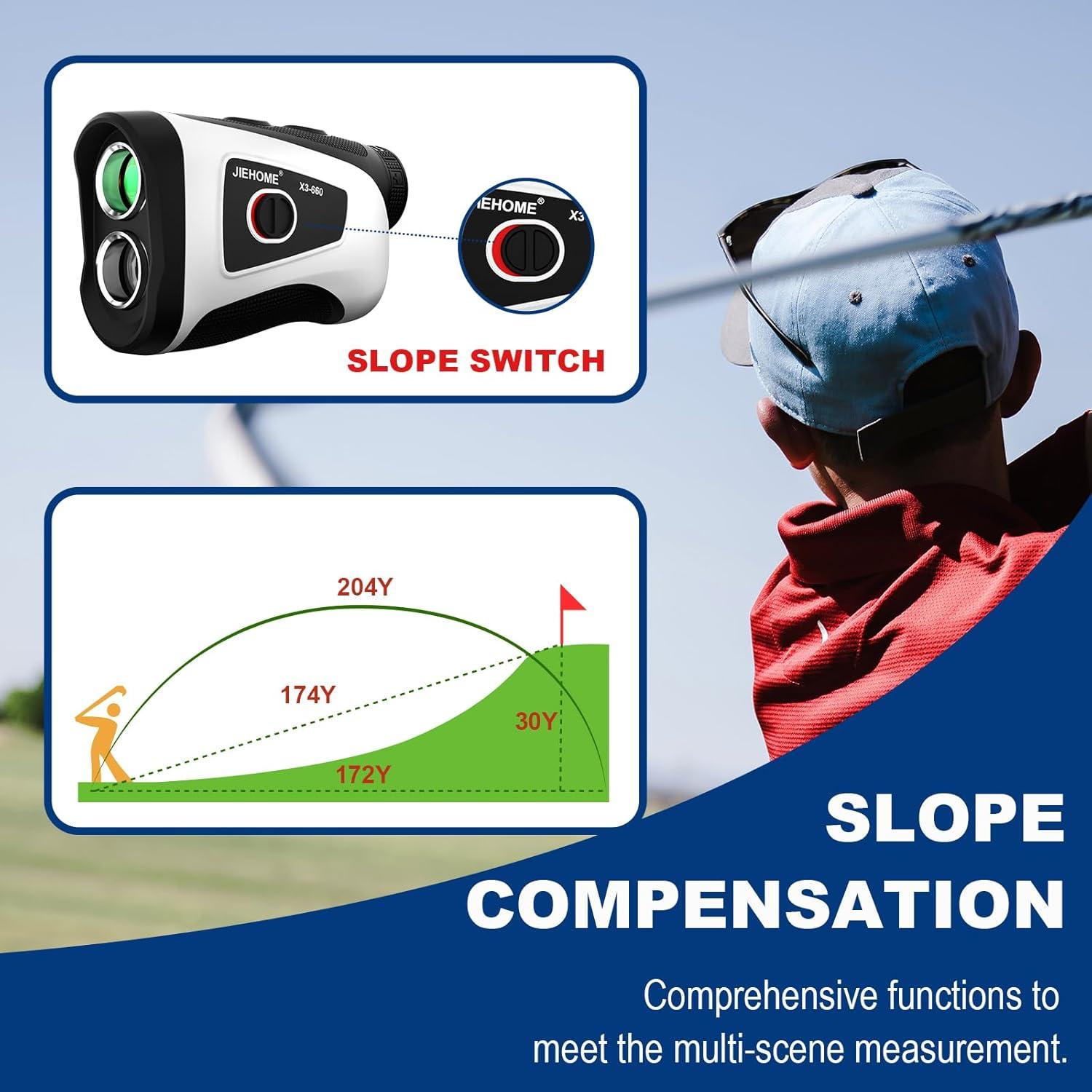 Medidor de Distancia JIEHOME X3 Golf 660m con Vibración