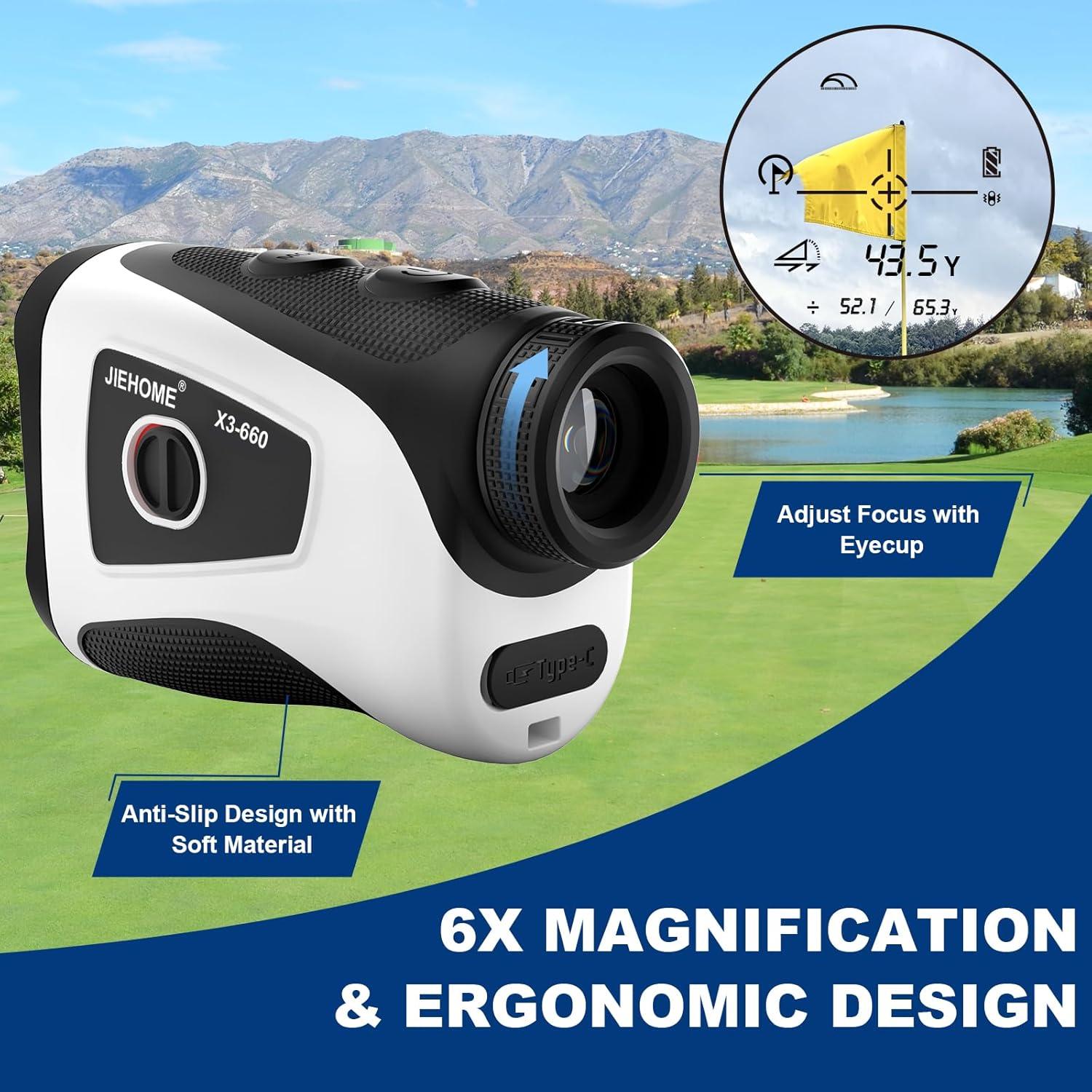Medidor de Distancia JIEHOME X3 Golf 660m con Vibración