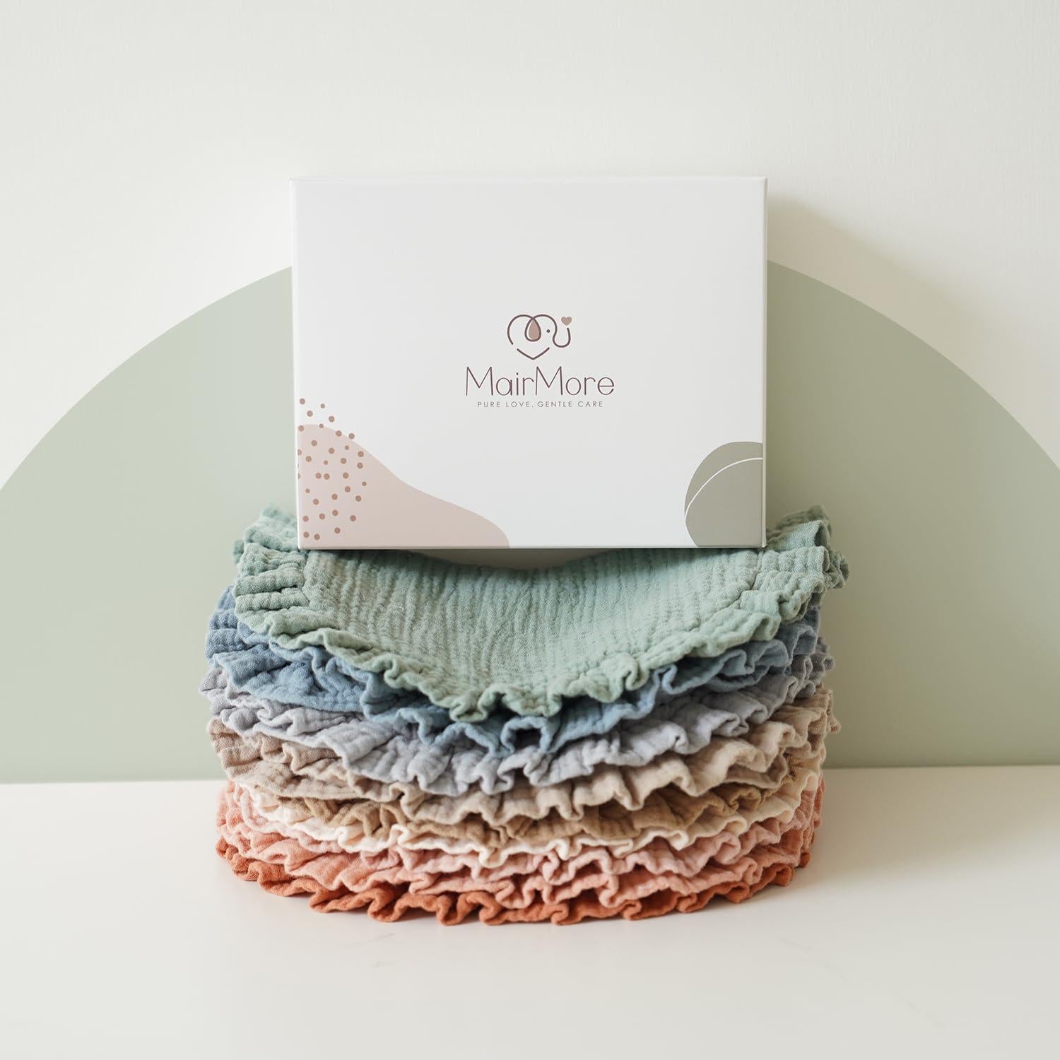 Set de 8 Baberos de Muselina MairMore para Bebés Unisex