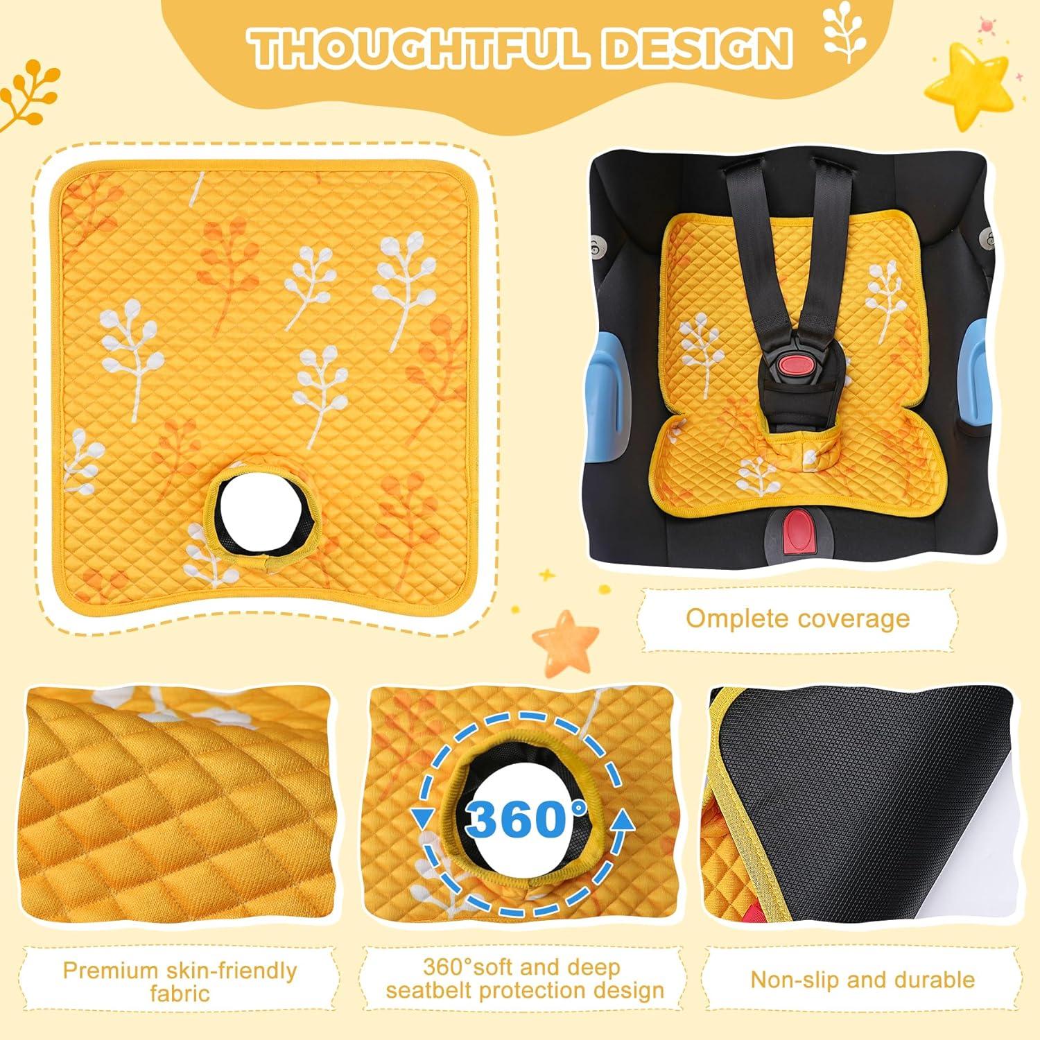 Protector de Asiento de Coche Babepets Amarillo 2 Pcs Impermeable