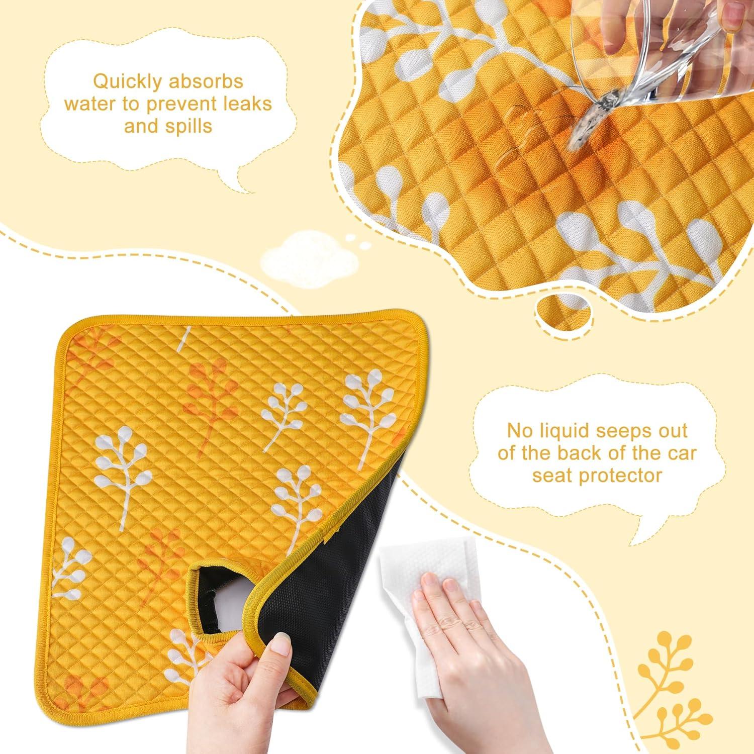 Protector de Asiento de Coche Babepets Amarillo 2 Pcs Impermeable