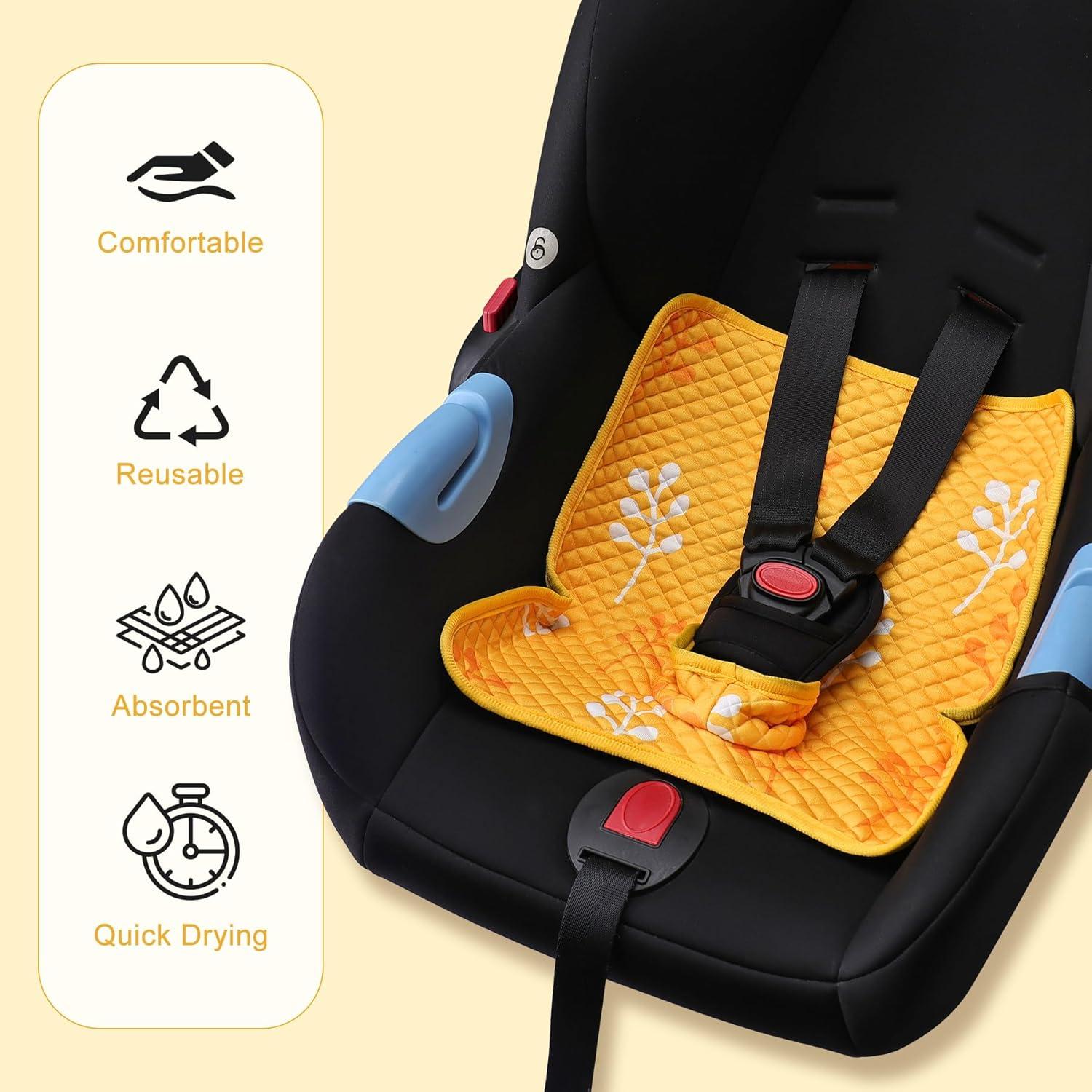 Protector de Asiento de Coche Babepets Amarillo 2 Pcs Impermeable