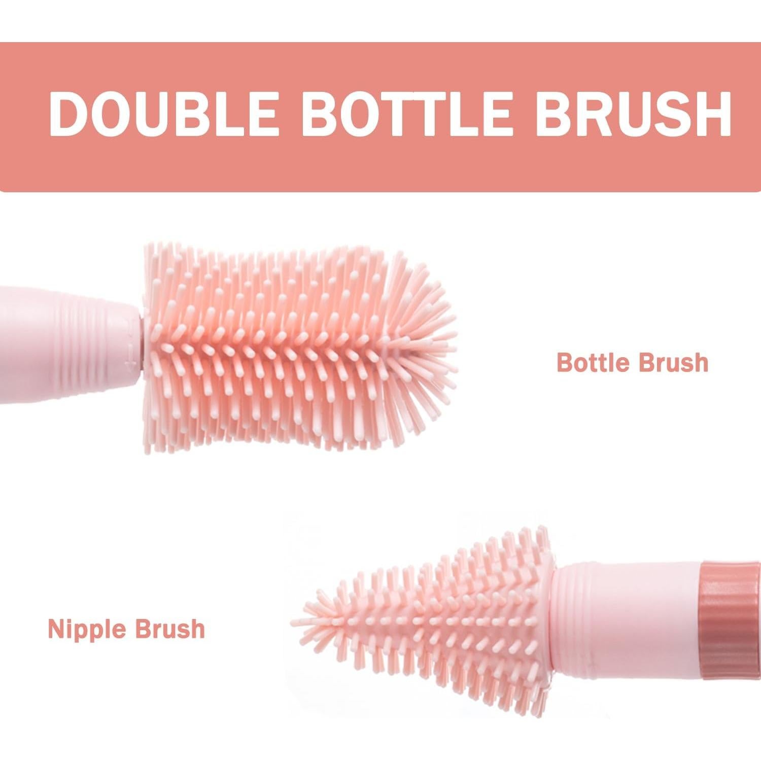 Kit Limpiador de Botellas 6 en 1 Anivona Rosa