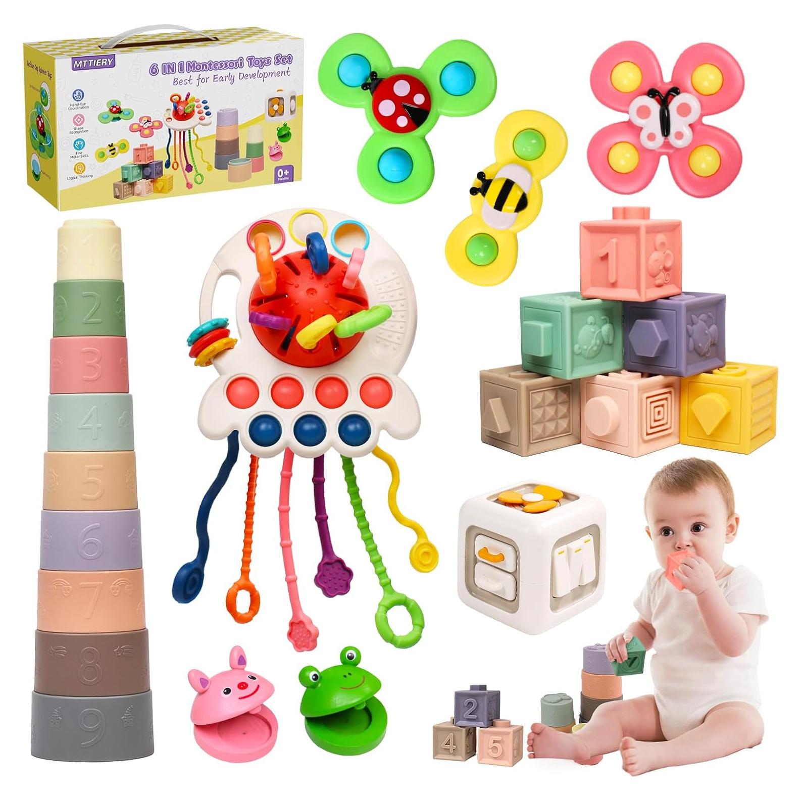 Juguetes Montessori 6 en 1 MTTIERY para Bebés 0-3 Años