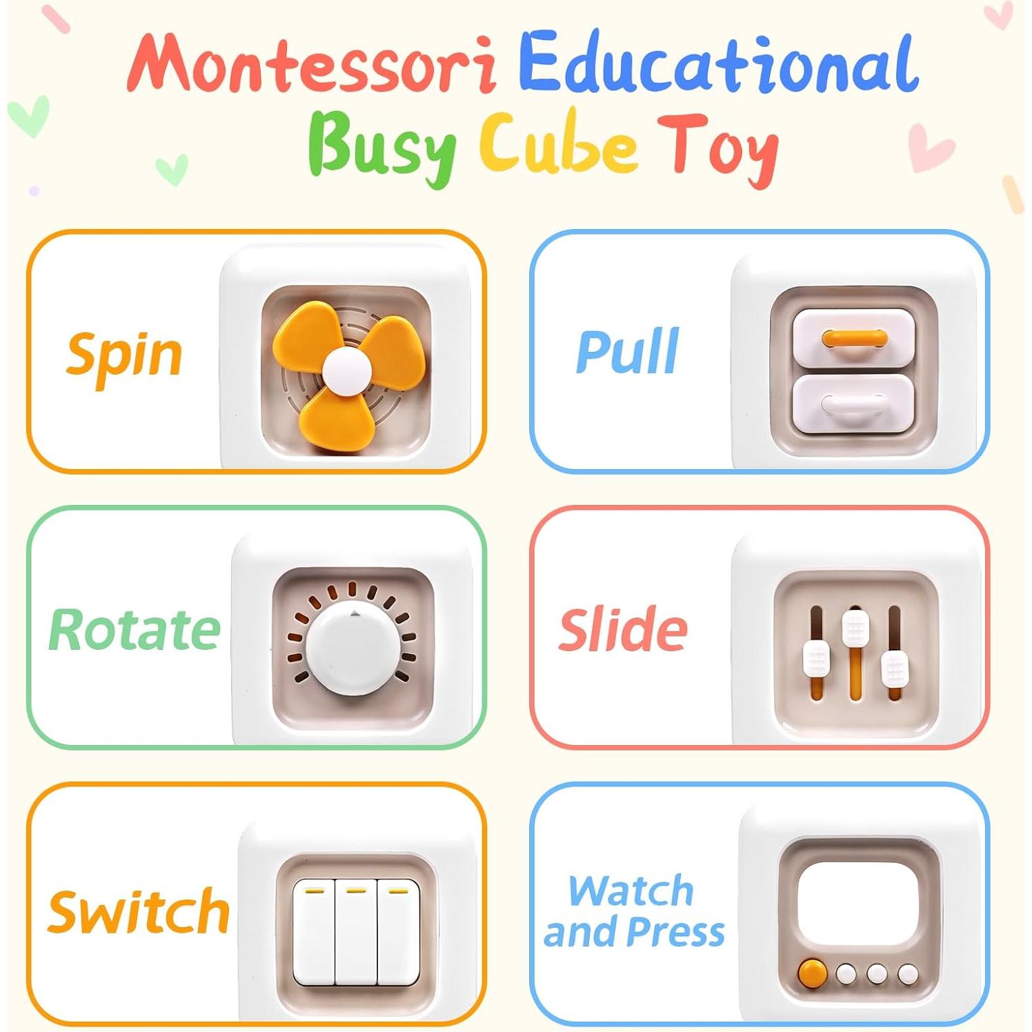 Juguetes Montessori 6 en 1 MTTIERY para Bebés 0-3 Años