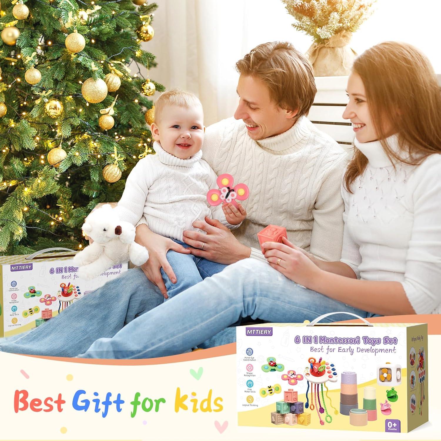 Juguetes Montessori 6 en 1 MTTIERY para Bebés 0-3 Años