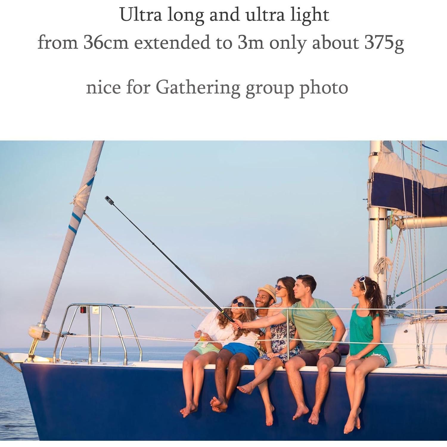 Selfie Stick Telescópico 2.9m Fibra de Carbono Qishang Azul