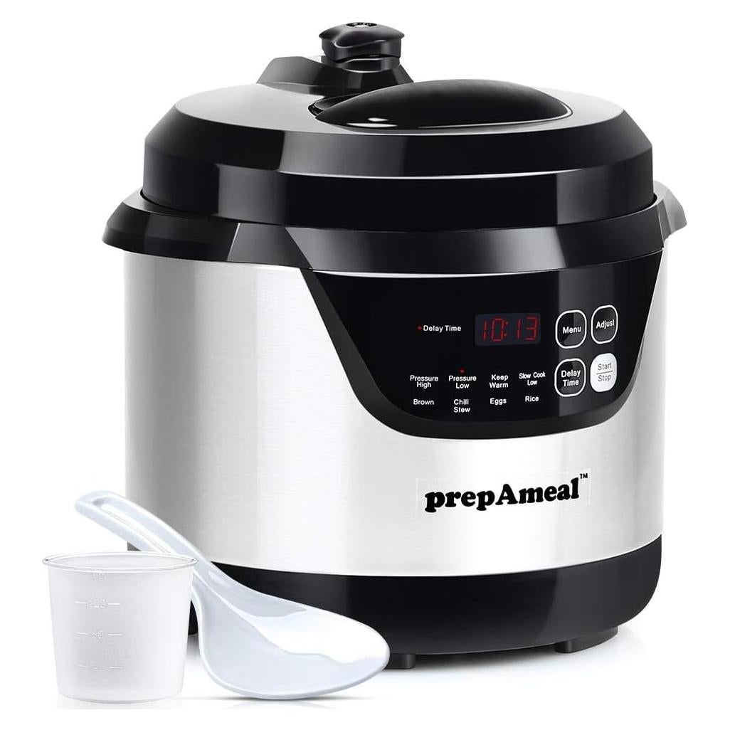 Olla a presión eléctrica prepAmeal 3qt 8 en 1 con pantalla