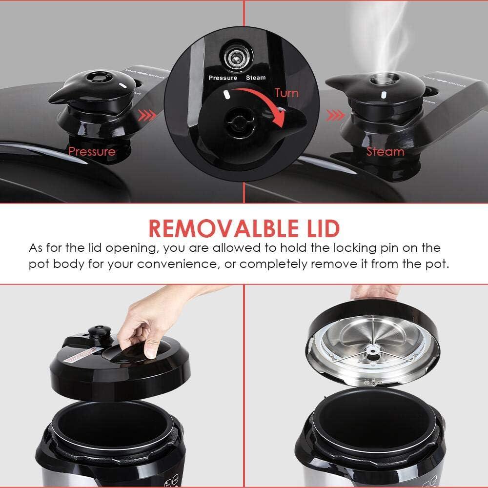 Olla a presión eléctrica prepAmeal 3qt 8 en 1 con pantalla