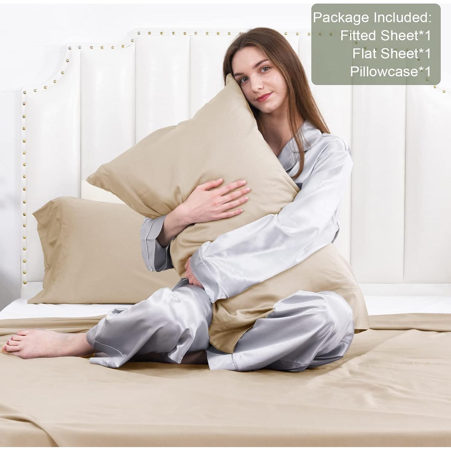 Juego de Sábanas Individual David's Home 100% Bambú Caqui