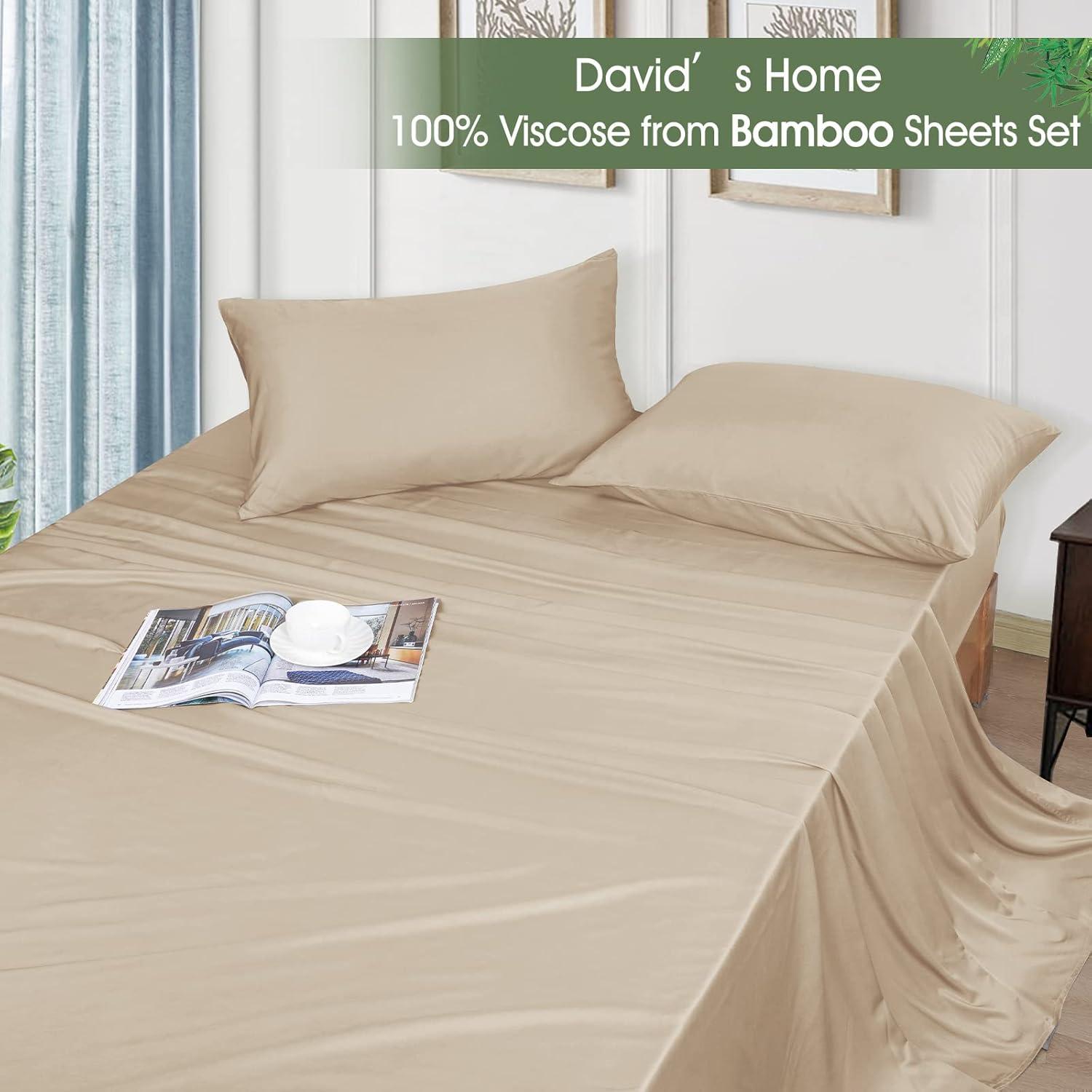 Juego de Sábanas Individual David's Home 100% Bambú Caqui