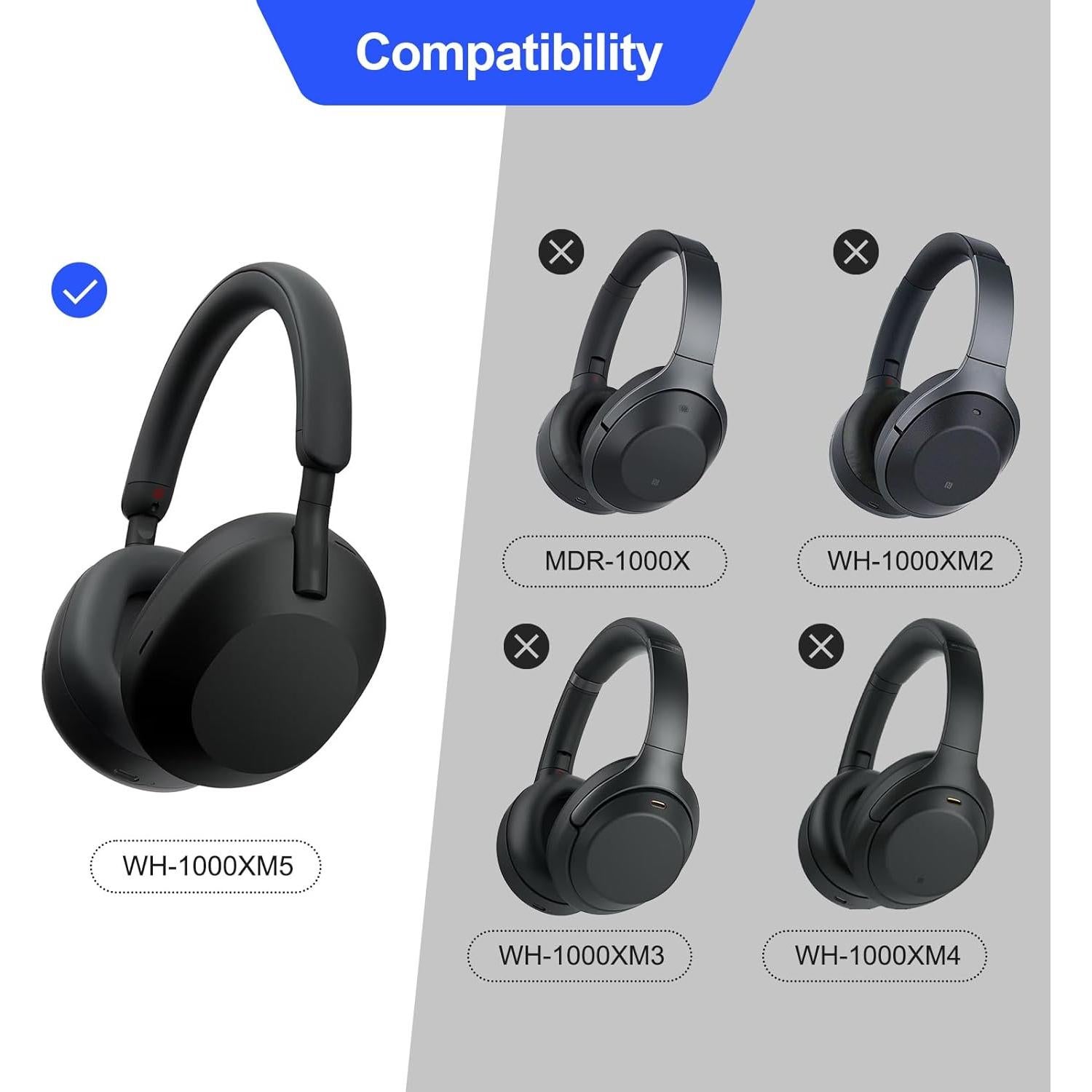 Almohadillas de Reemplazo Auriculares Sony WH-1000XM5 Aurivor