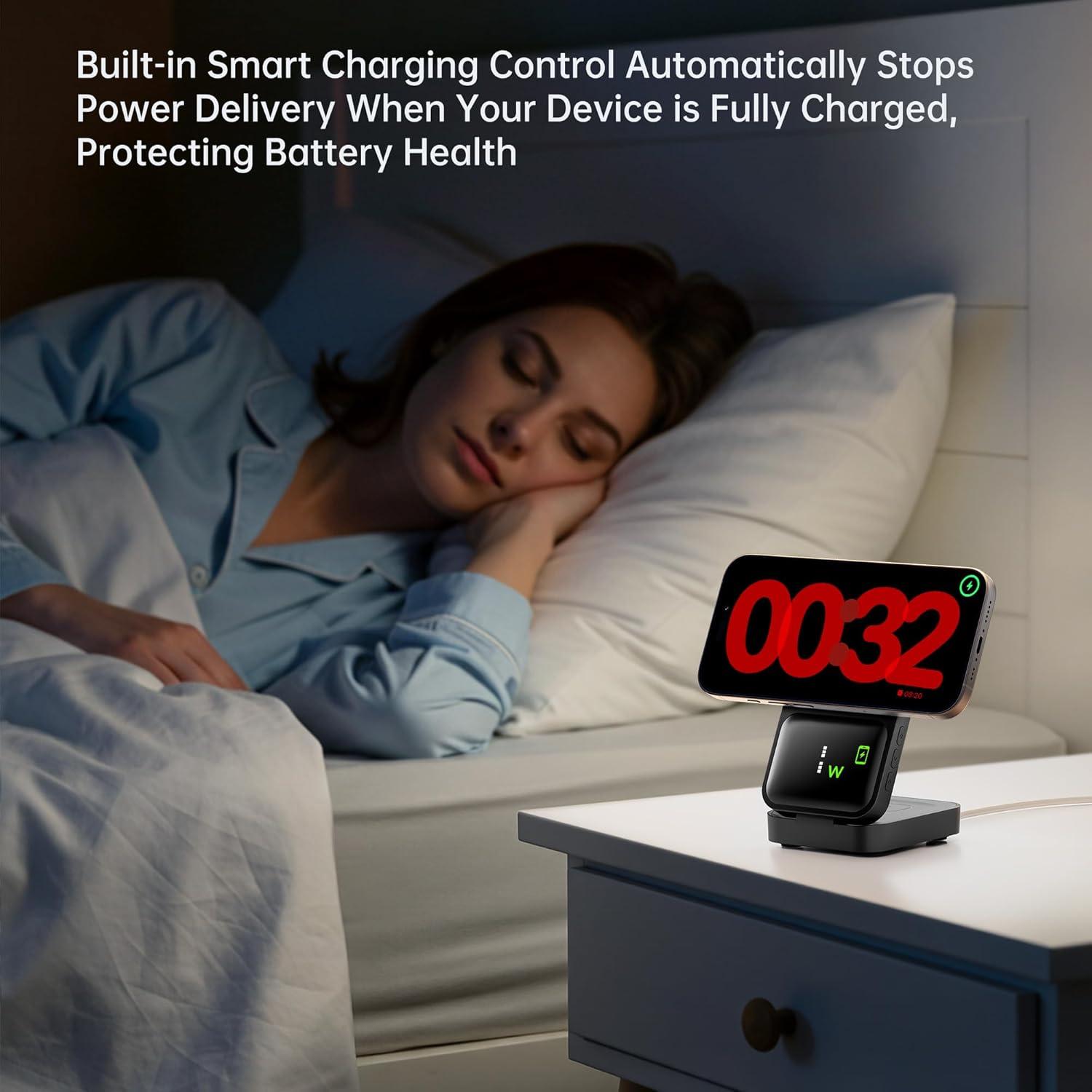 Estación de Carga Inalámbrica 3 en 1 GUSGU 15W para iPhone y iWatch