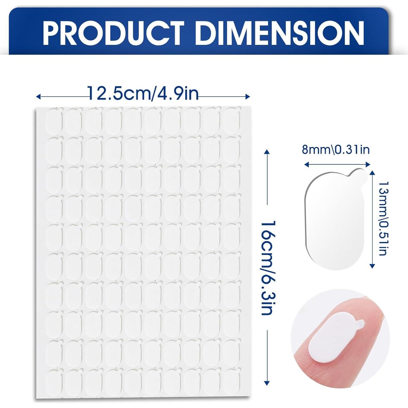 Puntos Adhesivos Doble Cara AROIC 1000 Pcs 0.79x1.29 cm
