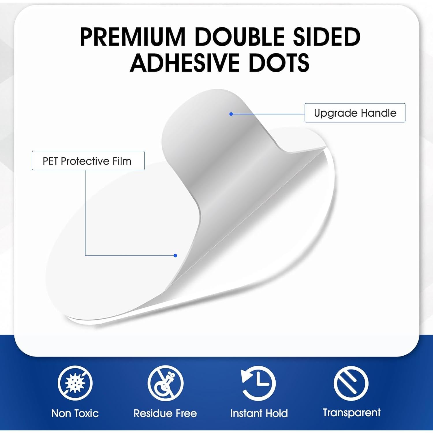 Puntos Adhesivos Doble Cara AROIC 1000 Pcs 0.79x1.29 cm