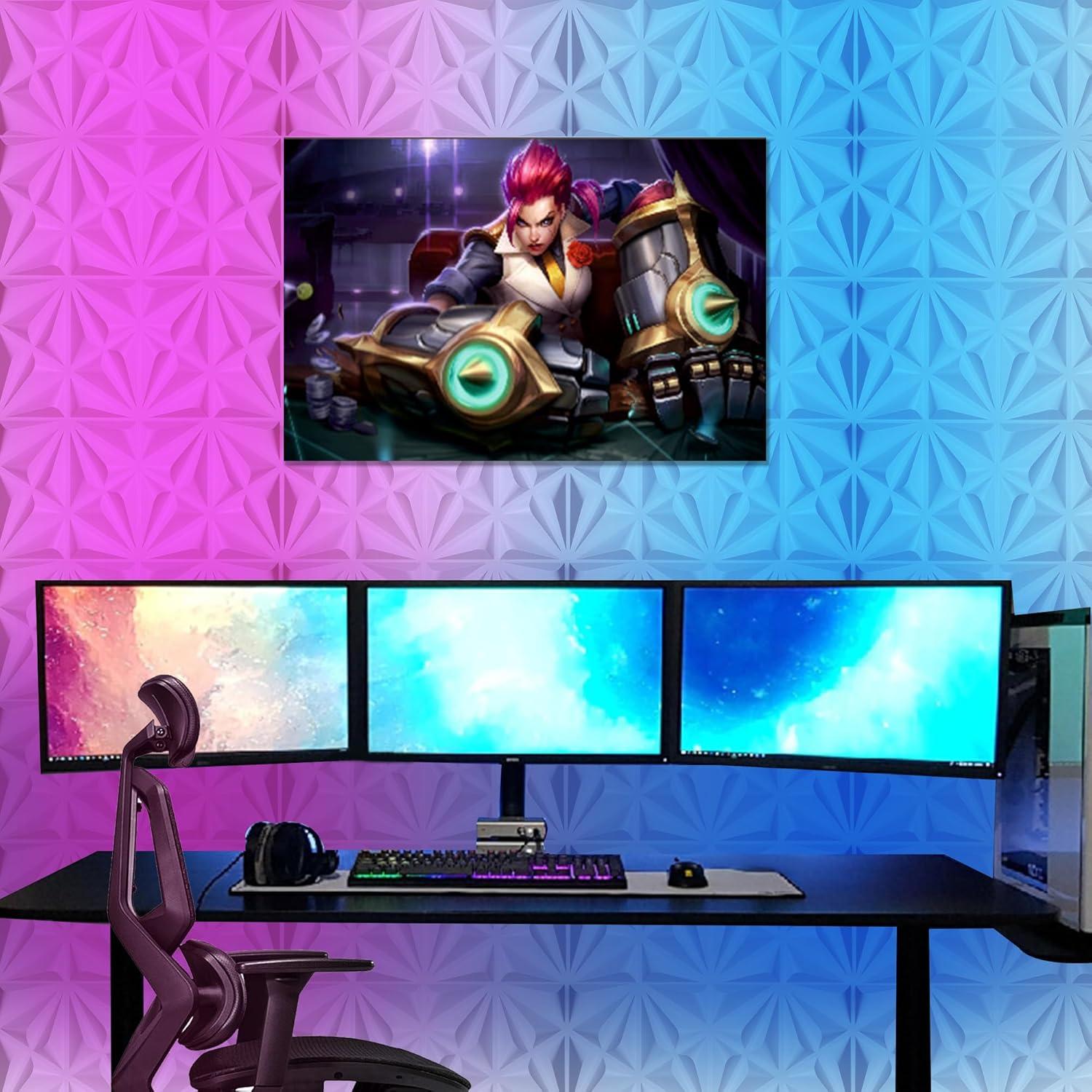 Paneles de Pared 3D WONESZ Blancos 30.48x30.48cm Decorativos