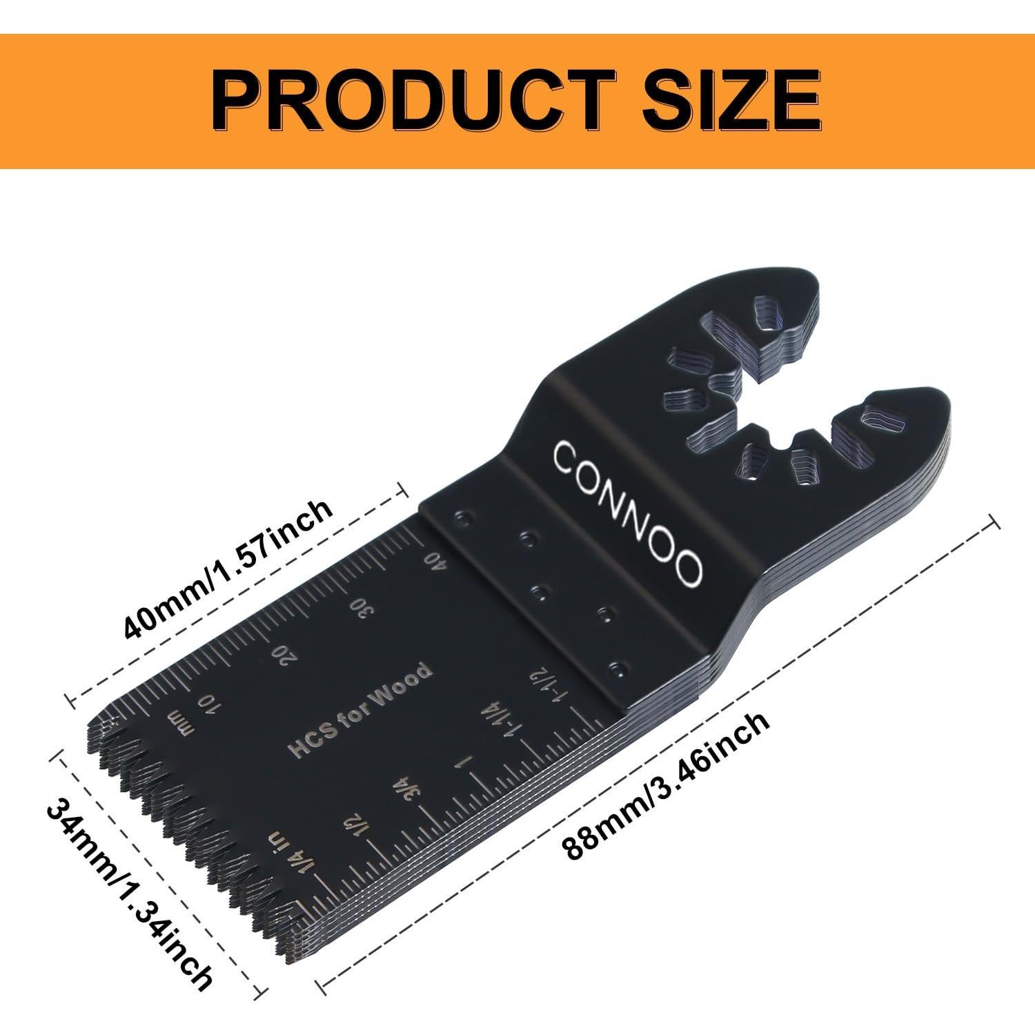 Kit de Cuchillas Oscilantes CONNOO 120 Piezas para Madera y Metal
