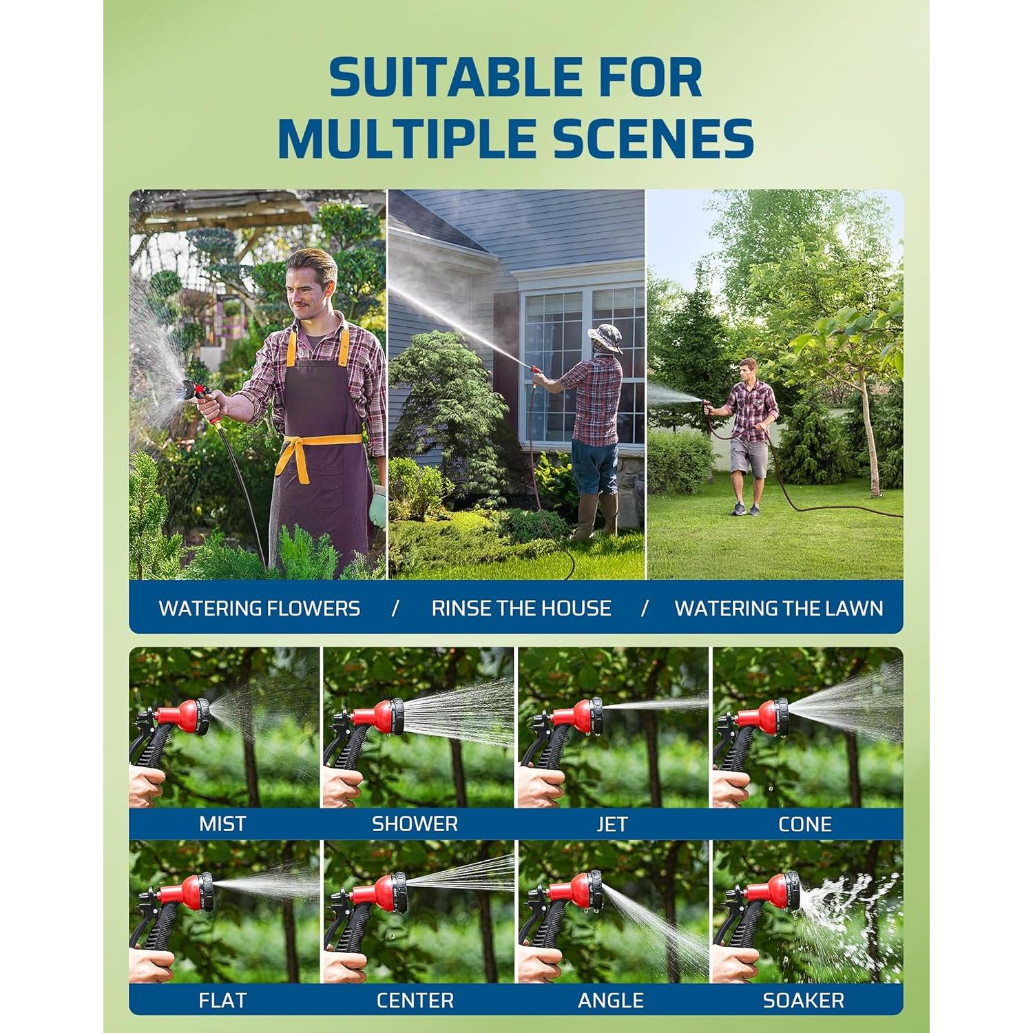 Carrete de Manguera Retráctil DEWENWILS 19.81 m Pared 8 Patrones