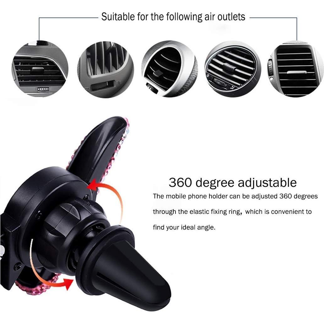 Soporte de Teléfono para Coche SUNCARACCL Mini 360° Ajustable