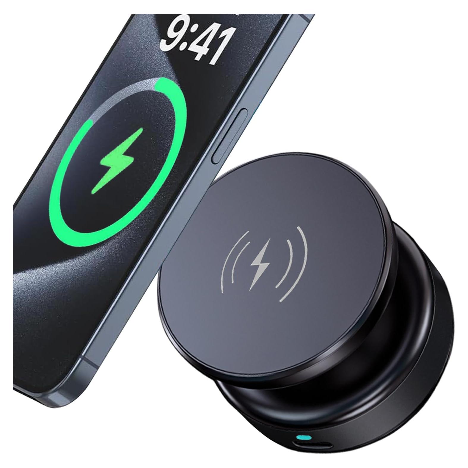 Cargador de coche MagSafe 15W Jkoailiwi con soporte 360°