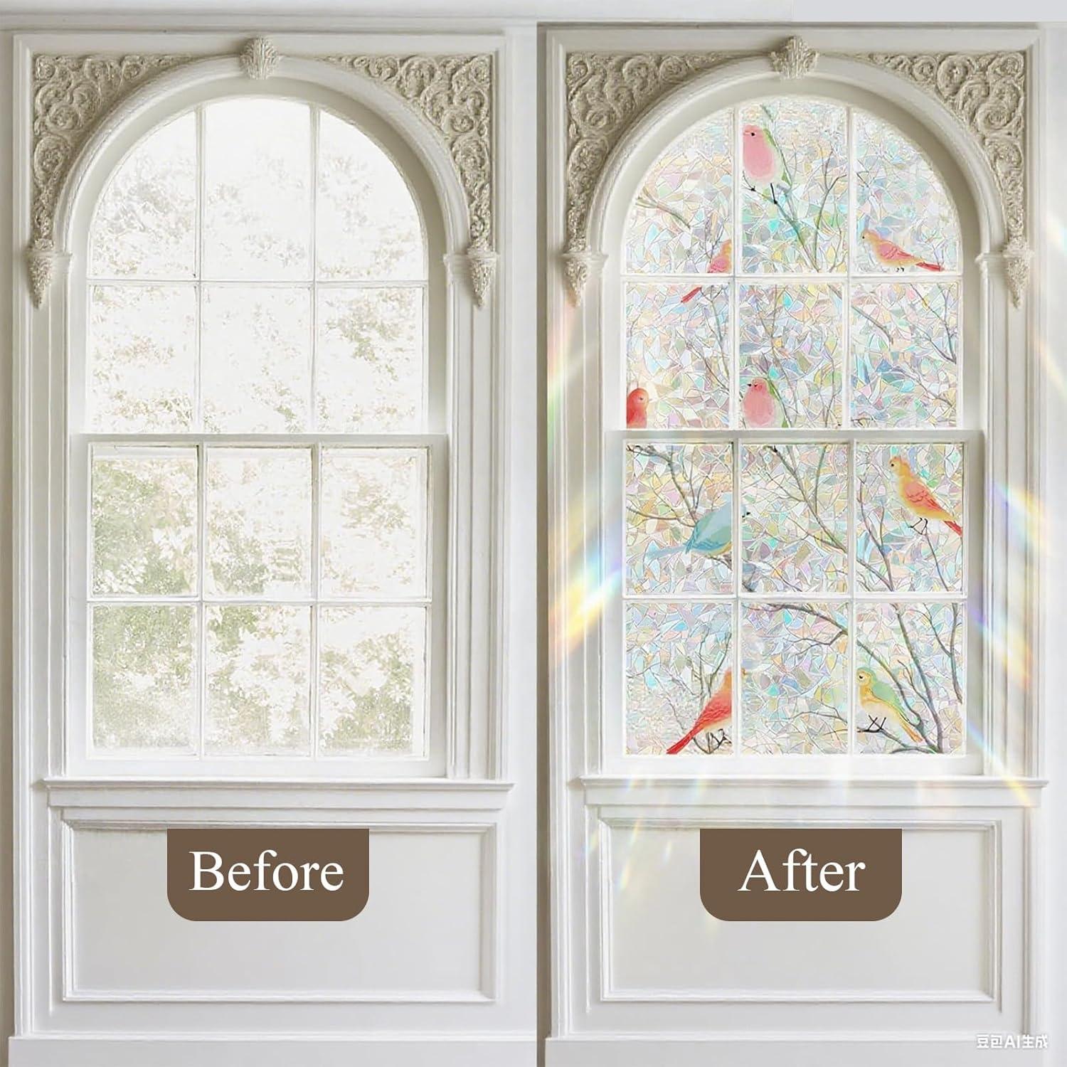 Película de Privacidad para Ventanas Maimegatt 45x100 cm Pájaro