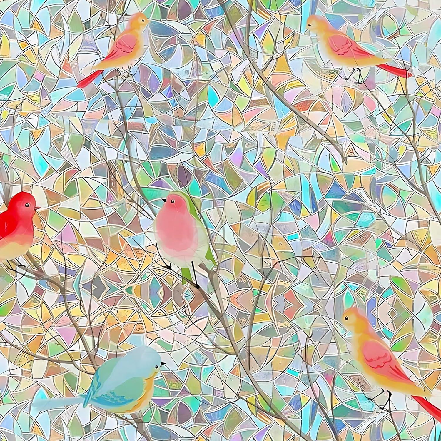 Película de Privacidad para Ventanas Maimegatt 45x100 cm Pájaro