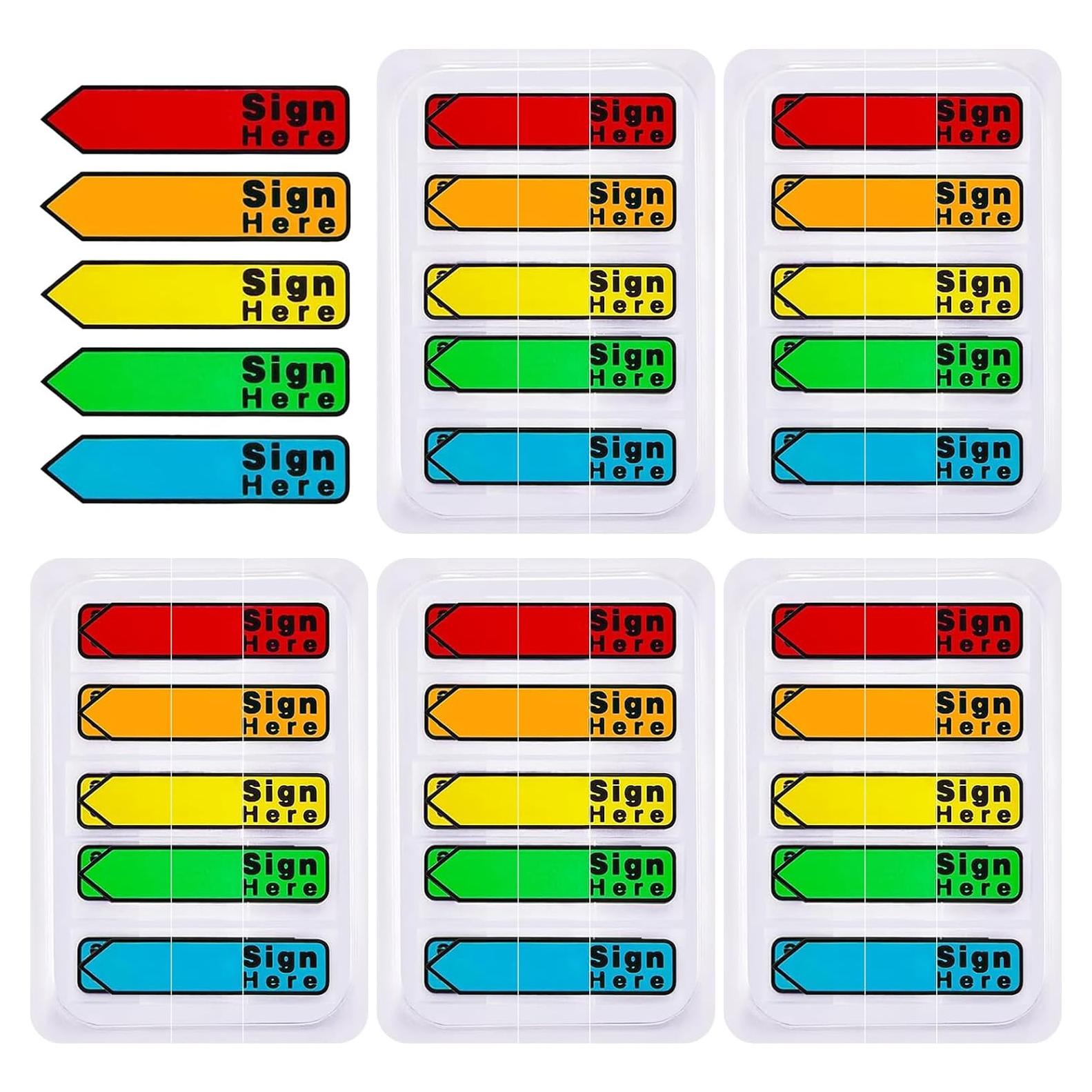 Etiquetas Adhesivas Multicolor Colarr 500 Piezas Firmar Aquí