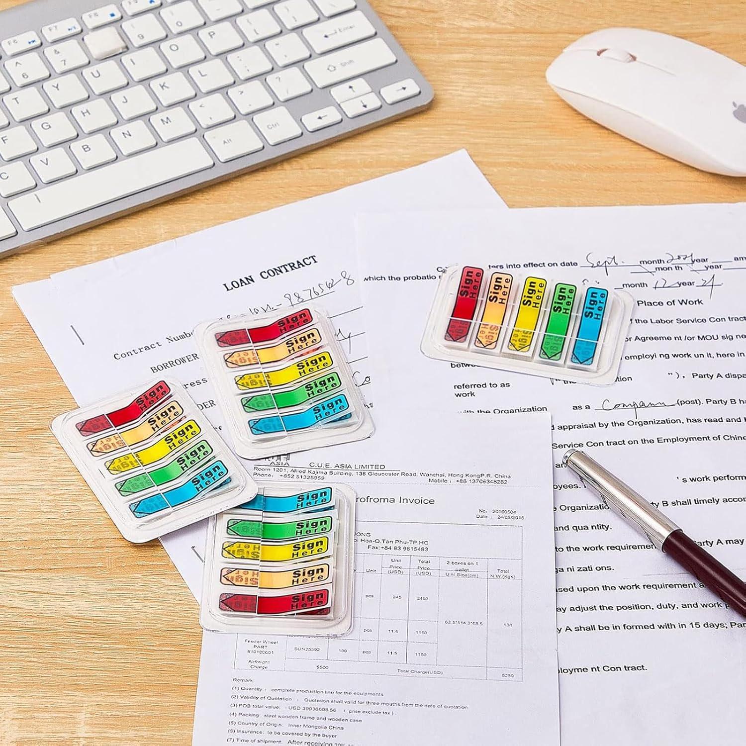 Etiquetas Adhesivas Multicolor Colarr 500 Piezas Firmar Aquí