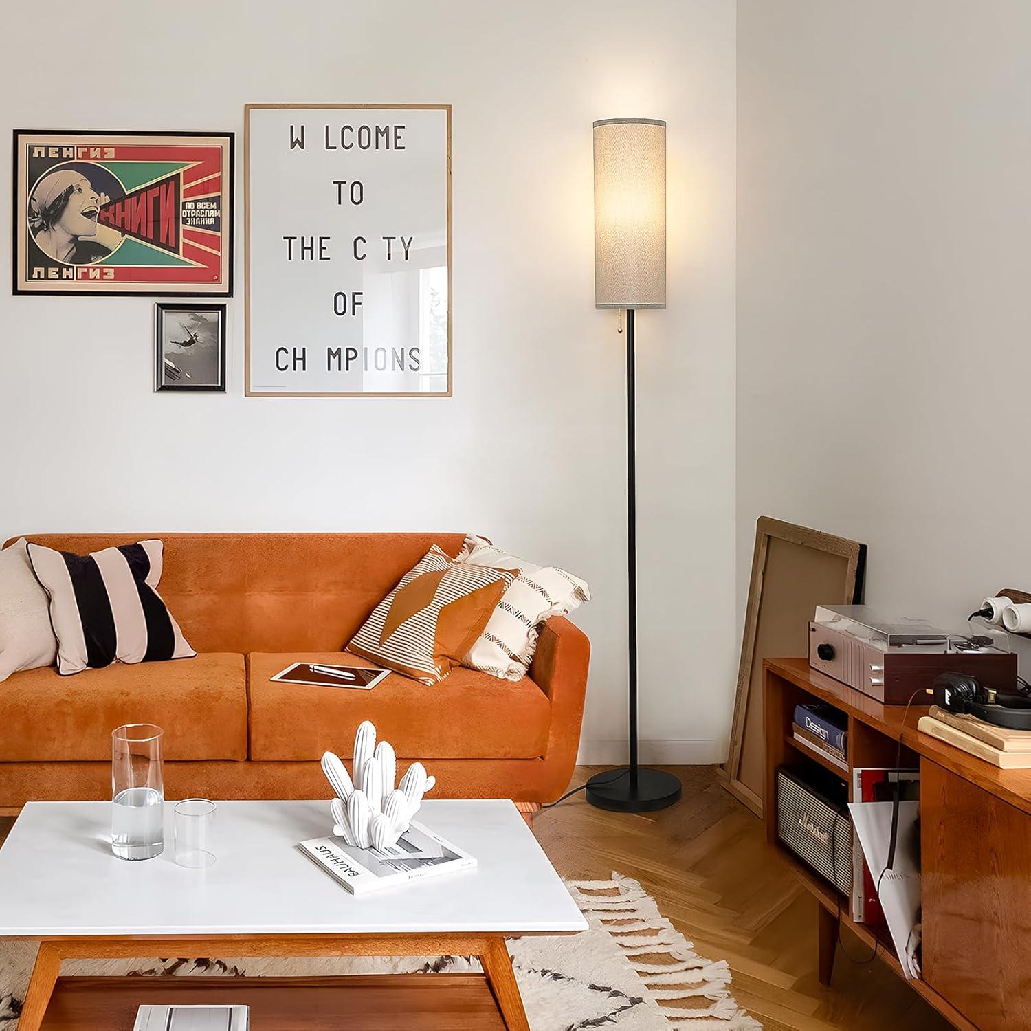 Lámpara de Pie LED Coucerk Gris 3 Temperaturas de Color