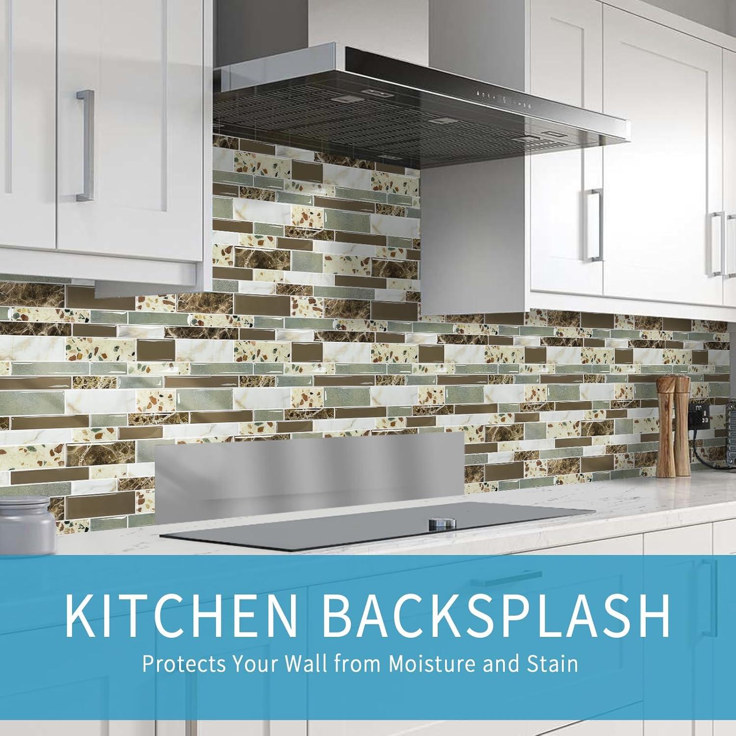 Azulejos Autoadhesivos Vamos Tile 10 Hojas 30.48x30.48cm Mármol Marrón