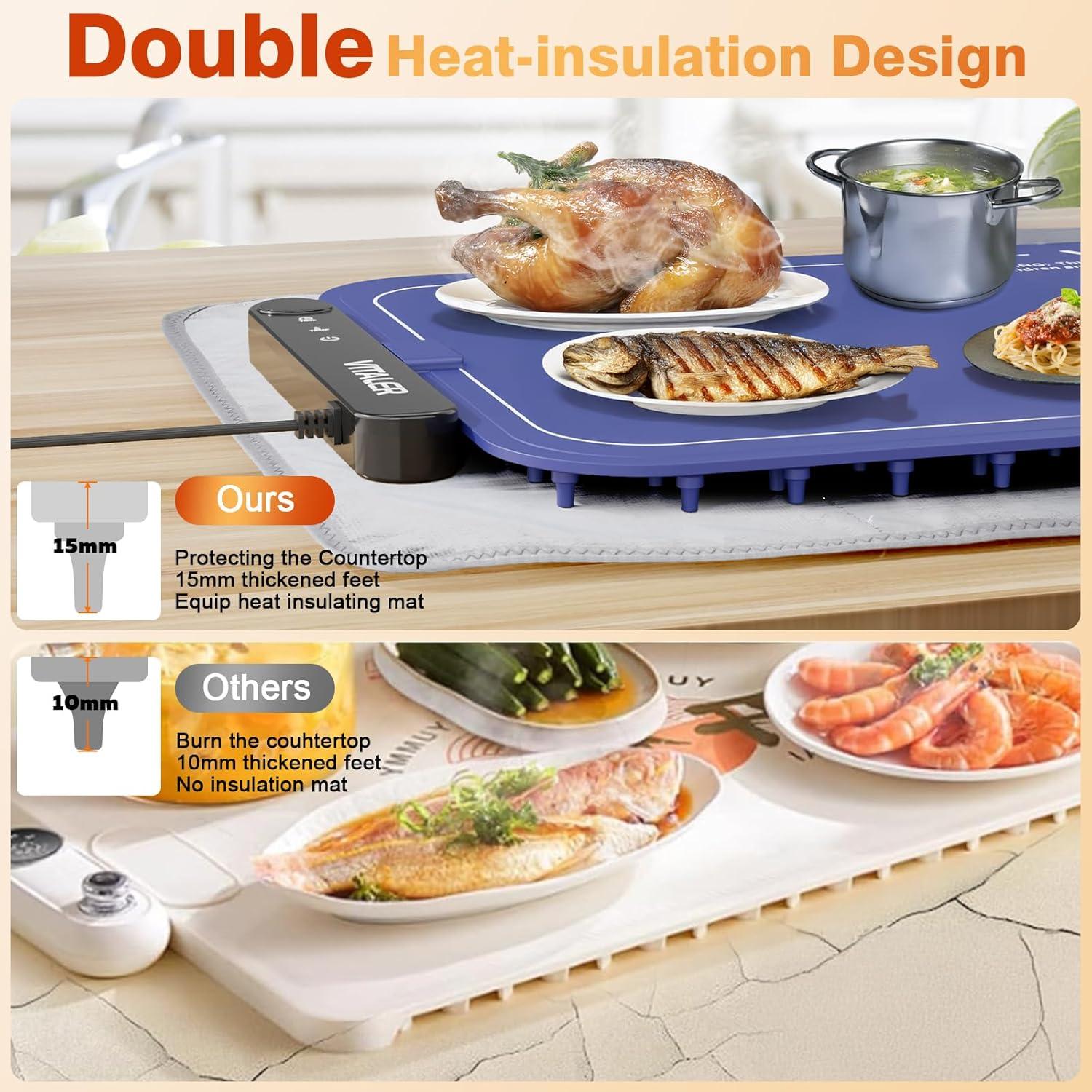 Alfombrilla Calentadora de Comida Vitaler 89x41cm 6 Niveles