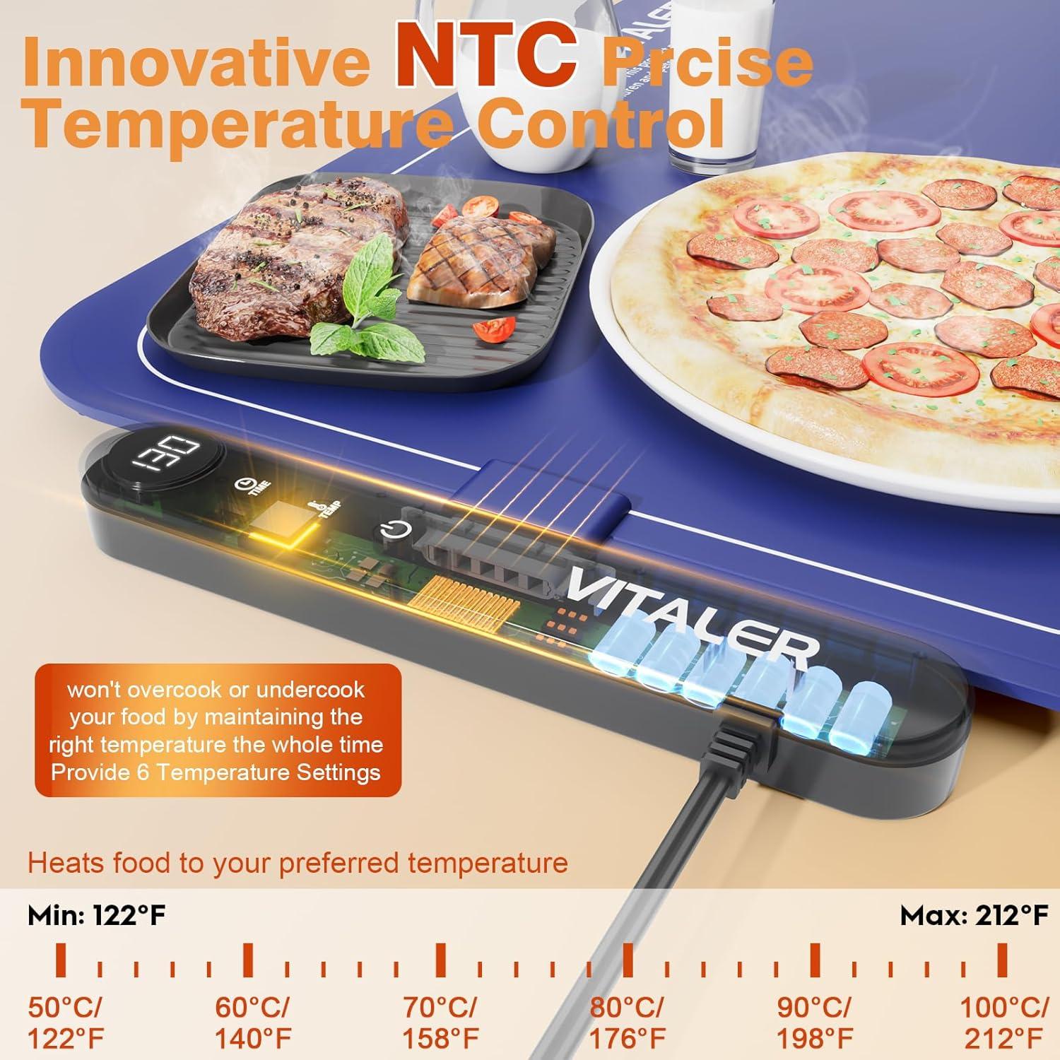 Alfombrilla Calentadora de Comida Vitaler 89x41cm 6 Niveles